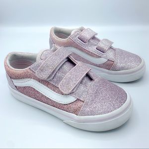 ❌SOLD❌ Vans Old Skool V Pink Strap Sneakers Size 10 Toddlers